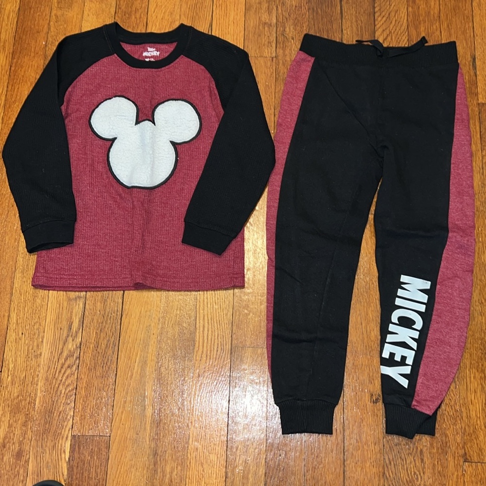 Disney Junior Boys Mickey Mouse Thermal Pajama Set Sz 7 - Picture 8 of 8